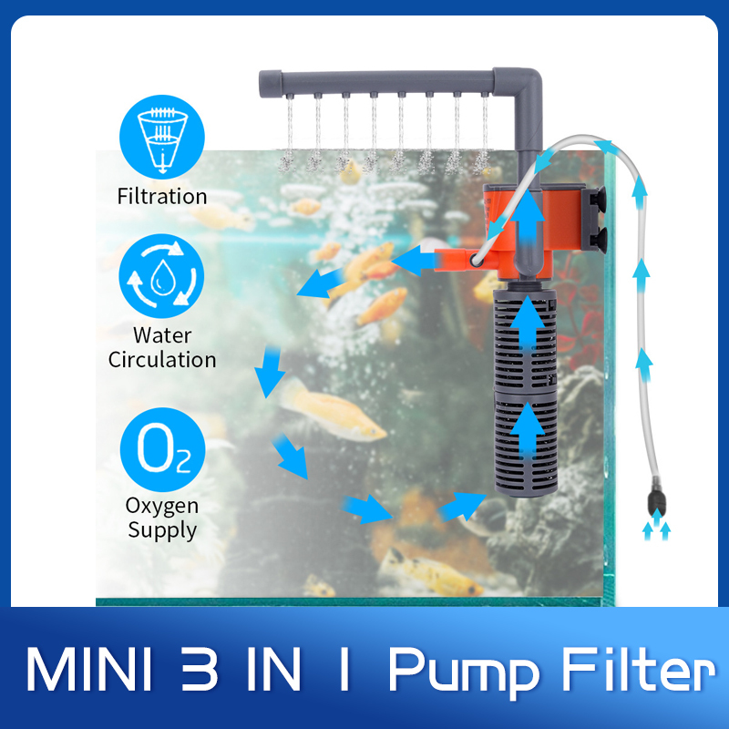 Aquarium Xilong - Xilong 미니 펌핑 산소 필터 펌프,