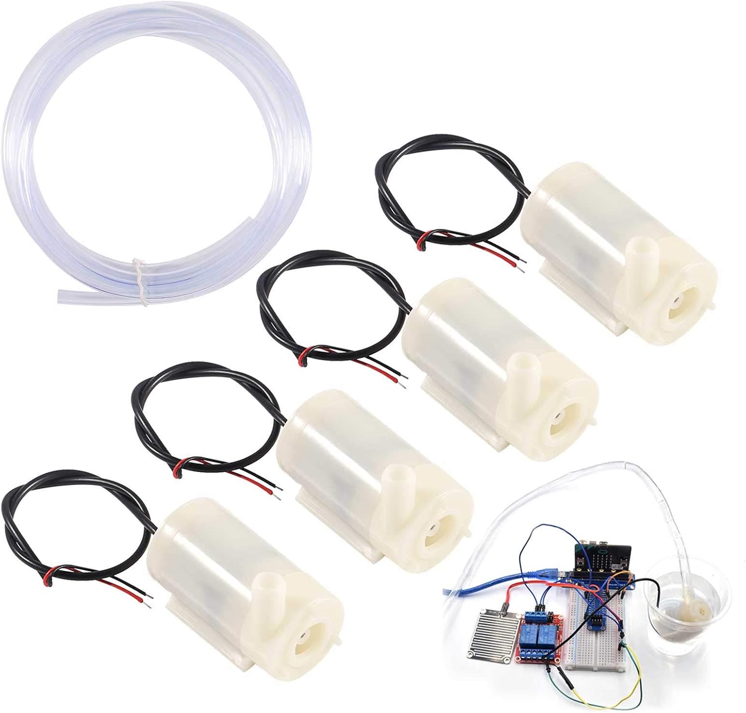 Aquarium Fish Delivery - 4개입 DC 3V 5V 마이크로 수중