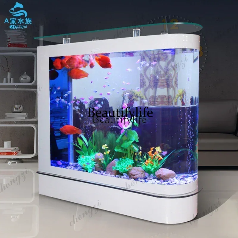 새로운 어항 높은 캐비닛 거실용 대형 U자형 바닥 스크 - Aquarium Xxl 리뷰 및 가격