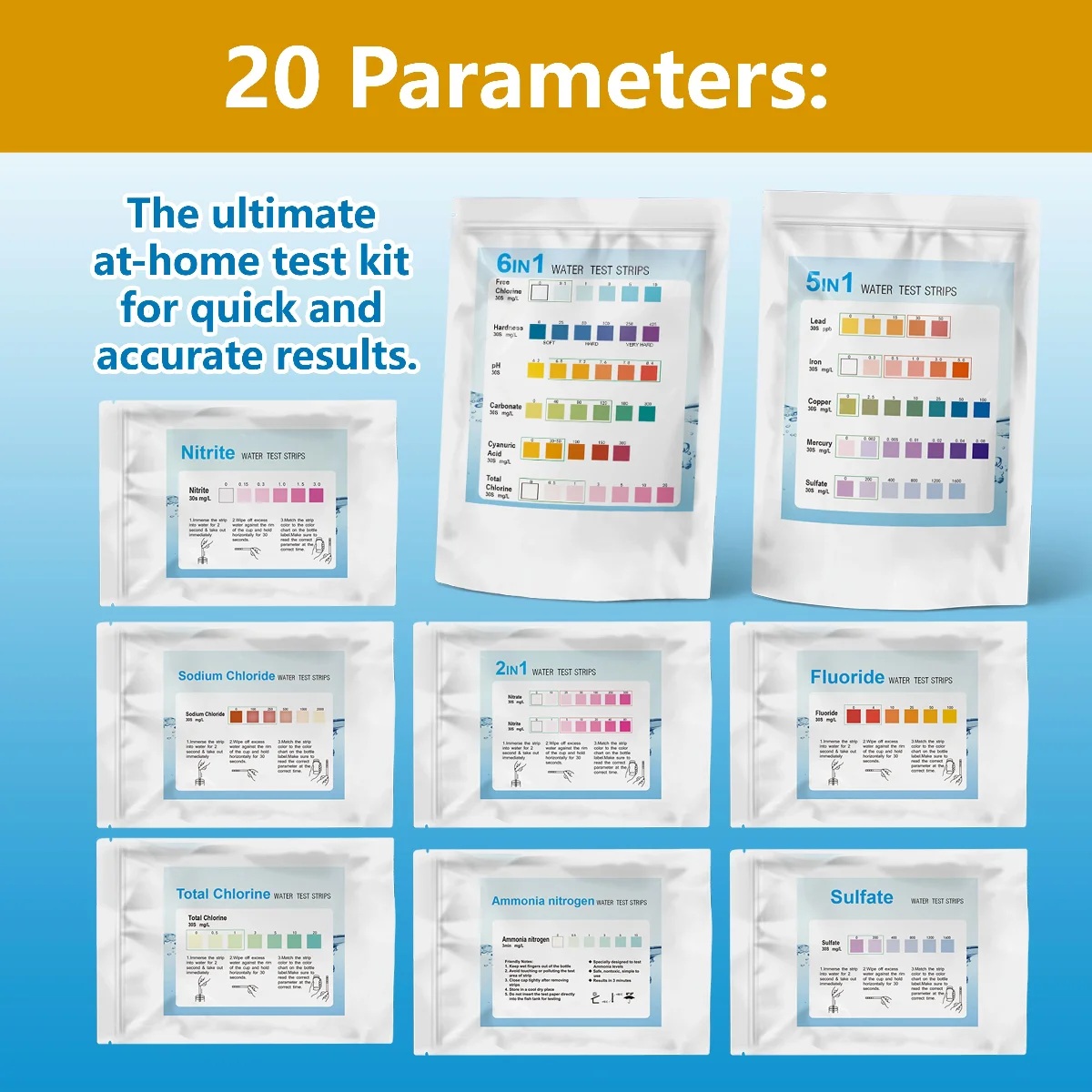 야고 20 in 1 수질 검사 스트립 가정용 식수 검사 - Aquarium Test Kit 리뷰 및 가격